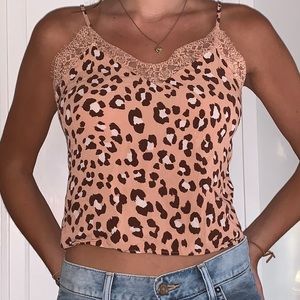 Pink cheetah print top